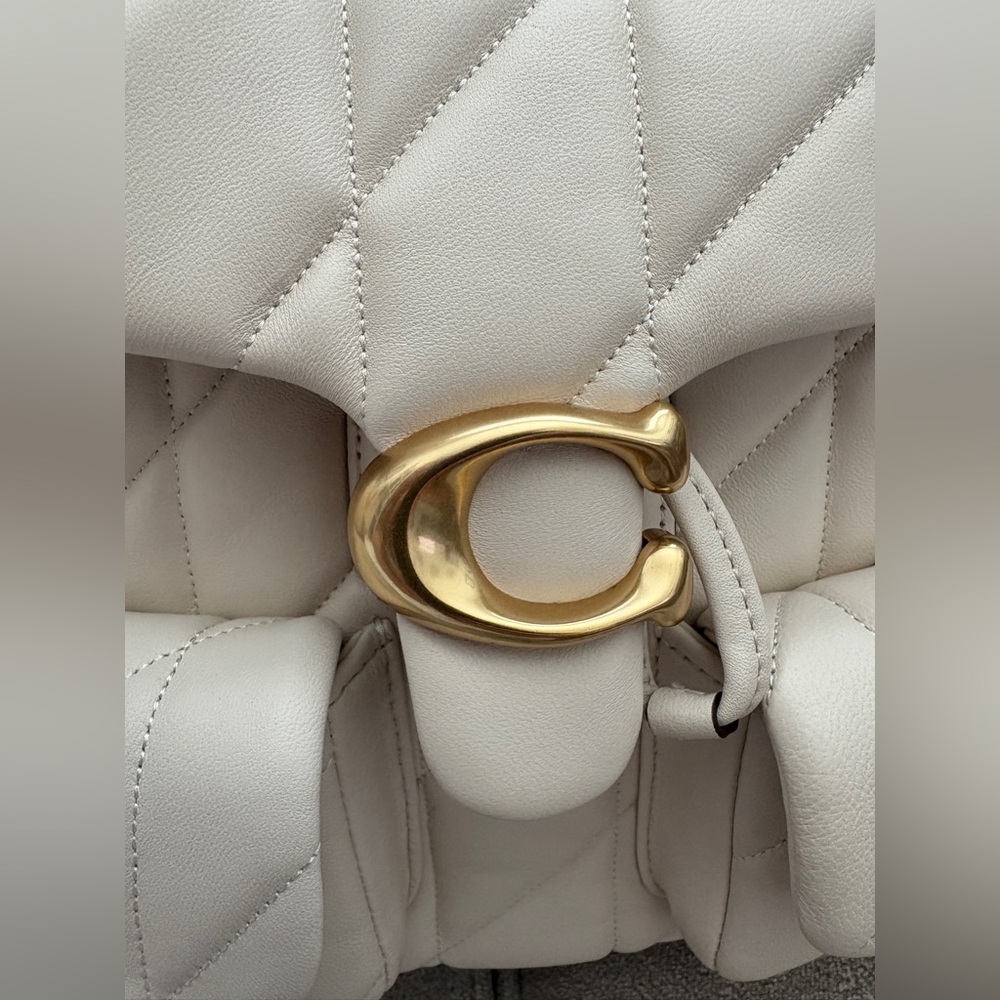 Coach Tabby Backpack With Pillow Quilting - Brass/Chalk - Picture 9 of 11